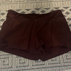 Women's Dark Red Running Shorts